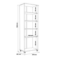 Armário Multiuso Tamar Lavanderia 4 Prateleiras Branco - 3