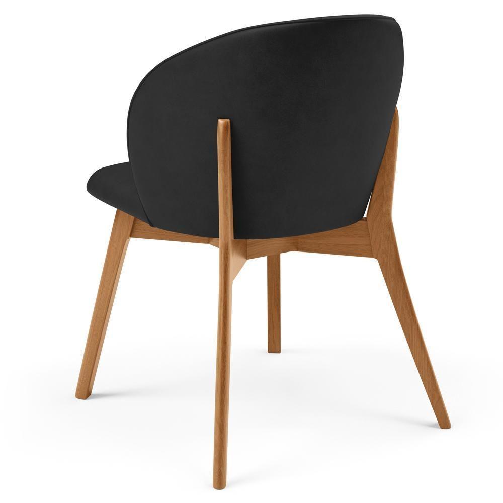 Kit 04 Cadeiras De Jantar E Estar Living Estofada Mia L02 Couríssimo Preto - Lyam Decor - 7