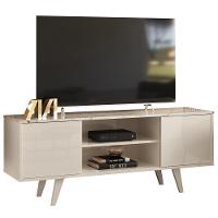 Rack Para Tv 55 Pol 2 Portas 136 Cm Lisboa Madetec Calacata Off White - 1