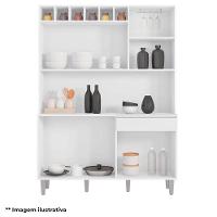 Armário Para Cozinha Kit Alice Amêndoa Branco - Ajl - 3