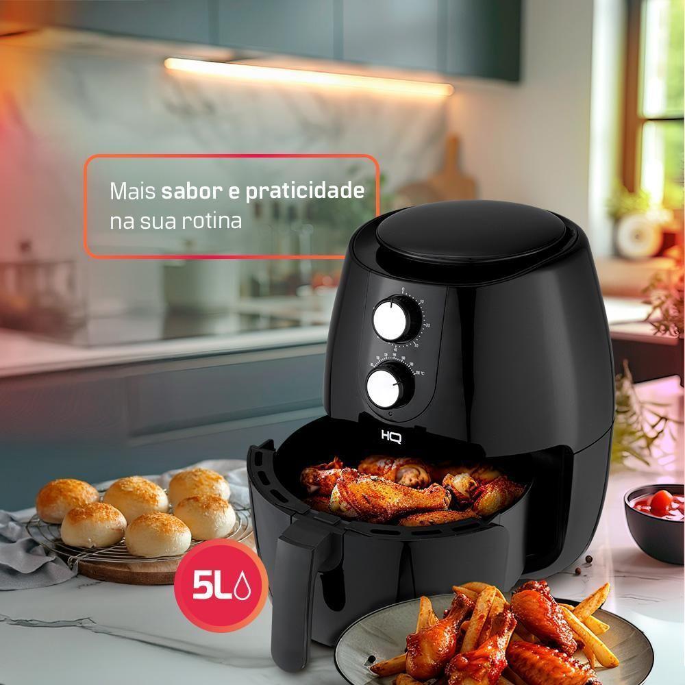Fritadeira Sem óleo HQ Airfryer 5L Preto HQ-AF5LMP 110V - 4