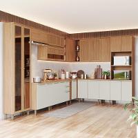 Cozinha Modulada Requinte 14 Peças Com Cristaleira Nature/areia - Móveis Henn Nature/areia - 7