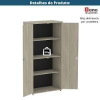 Armário Alto P25 Pandin 80 Cm (largura) Em Mdp Cor Castanheira Natural Com 2 Portas E 3 Prateleiras