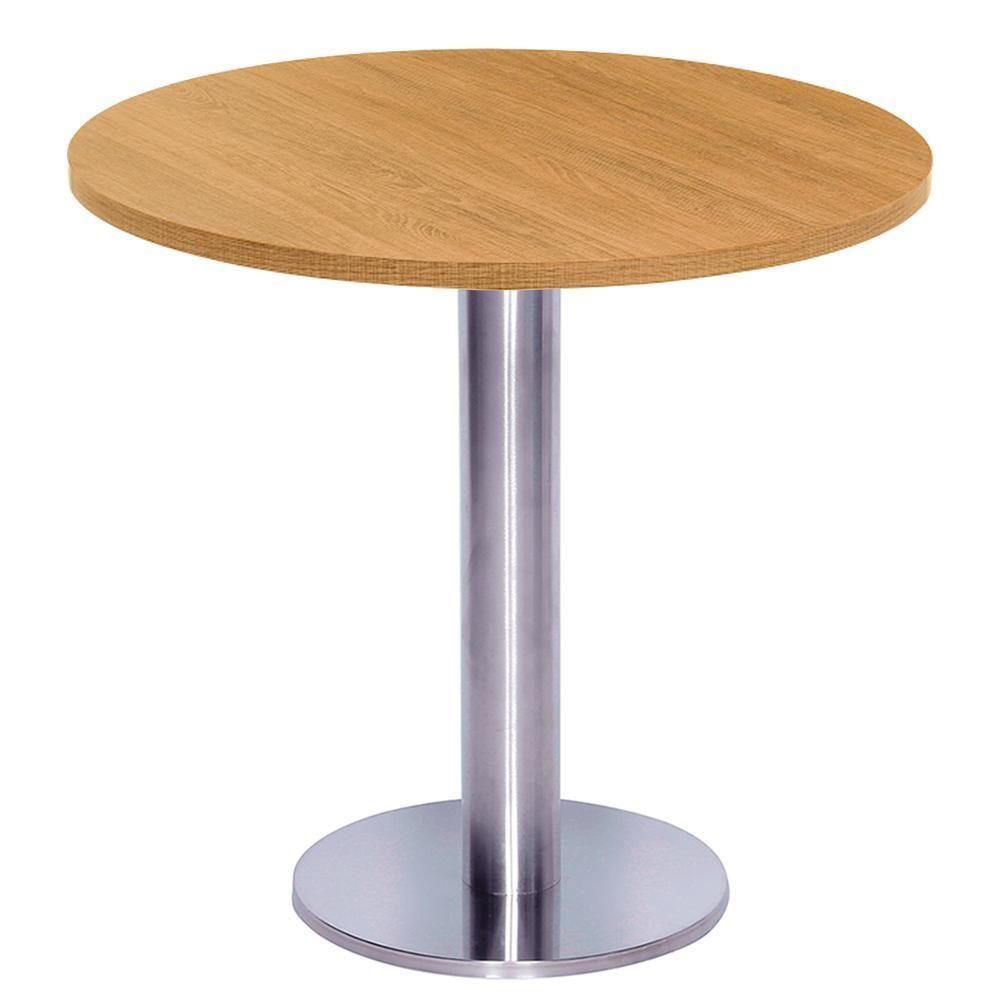 Mesa Beta Big Inox 75 Cm (alt) Disco Redondo Tampo Mdp Redondo 70 Cm (larg) X 2,50 Cm (alt) Samba - 1