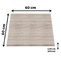 Mesa Pisa Beta Bistrô Fratini 107,50cm (a) Disco Redondo Inox Tampo Mdp Quadrado Castanheira 60cm(l) - 7