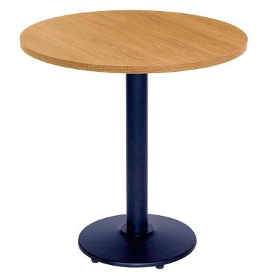 Mesa Zeta Ferro Preto 75 Cm (alt) Disco Redondo Tampo Mdp Redondo 70 Cm (larg) X 2,5 Cm (alt) Samba