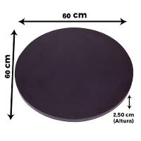 Mesa Pisa Beta Bistrô Fratini 107,50cm (a) Disco Redondo Inox Tampo Mdp Redondo Preto 60cm (l) - 6