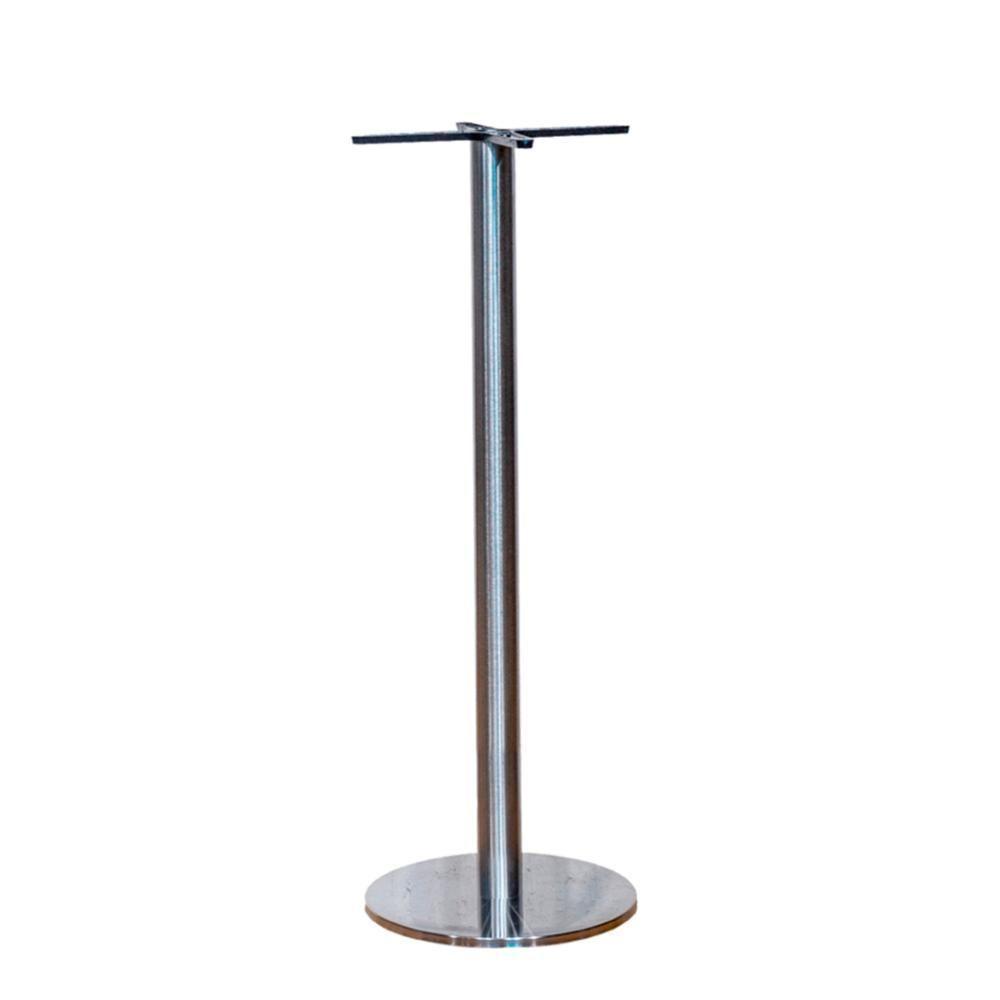 Mesa Pisa Beta Bistrô Fratini 107,50cm (a) Disco Redondo Inox Tampo Mdp Redondo Grafito 60cm (l) - 2