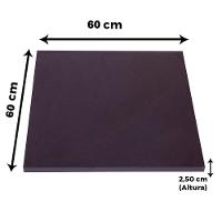 Mesa Pisa Beta Bistrô Fratini 107,50cm (a) Disco Redondo Inox Tampo Mdp Quadrado Preto 60cm( L) - 7