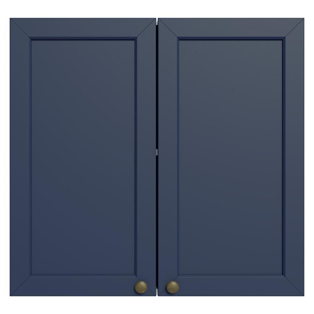 Armário Aéreo 70 Cm 2 Portas Vik Madesa Branco/azul - 10