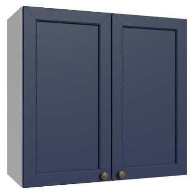 Armário Aéreo 70 Cm 2 Portas Vik Madesa Branco/azul