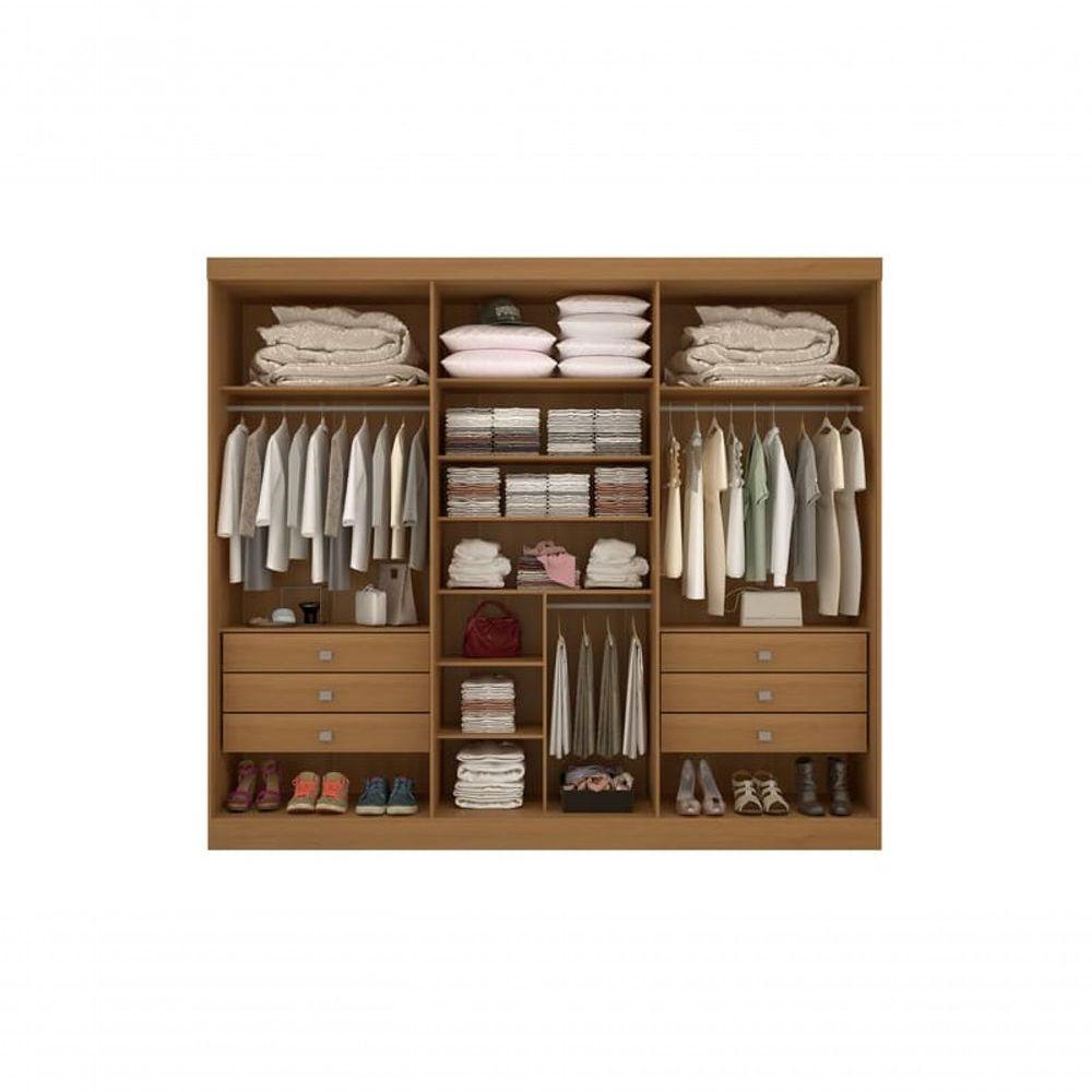 Guarda Roupa Casal 6 Portas 6 Gavetas - Da Vinci Plus Ripado-cinamomo-off White - Móveis D'doro - 2