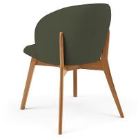 Kit 03 Cadeiras De Jantar E Estar Living Estofada Mia L02 Linho Verde Musgo - Lyam Decor - 7