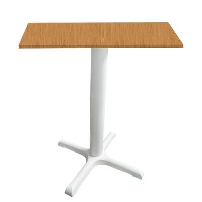 Mesa ômega Ferro Branco 74 Cm (alt) Base Em X Tampo Mdp Quadrado Samba 70 Cm (larg) X 2,50 Cm (alt)