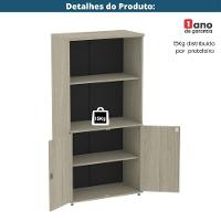 Armário Misto P25 Pandin 80 Cm (largura) Em Mdp Cor Castanheira Natural Com 2 Portas E 3 Prateleiras