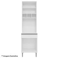 Armário Paneleiro Duplo Ambiente Andréia Amêndoa Branco - Ajl - 3