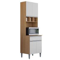 Armário Paneleiro Duplo Ambiente Andréia Amêndoa Branco - Ajl - 5