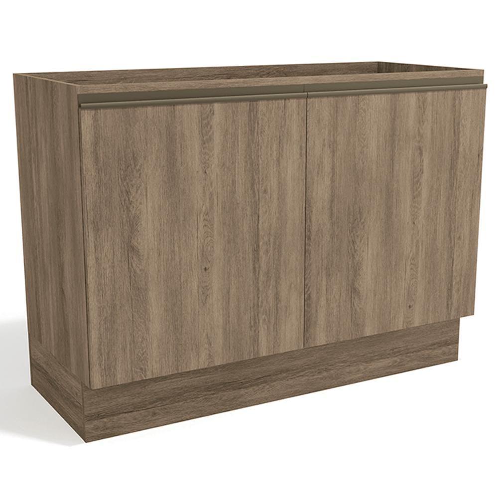 Balcao Pia Sem Tampo 2 Portas 120 Cm Mdp Maxxi G745 Kappesberg Nogal - 1