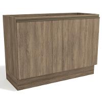 Balcao Pia Sem Tampo 2 Portas 120 Cm Mdp Maxxi G745 Kappesberg Nogal - 1