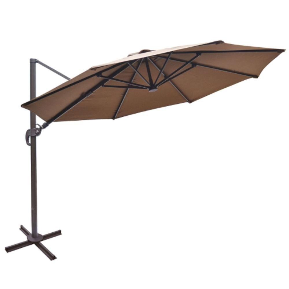 Ombrelone Lateral Com Base Cruz Hdpe San Martin Rivatti 350 Cm (larg) Alumínio Poliéster Fendi - 1