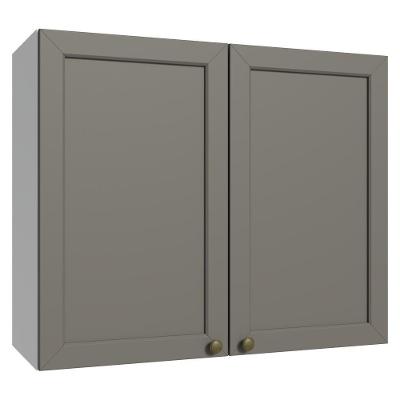 Armário Aéreo 80 Cm 2 Portas Vik Madesa Branco/cinza