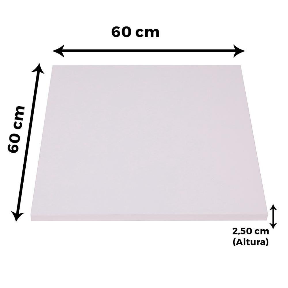 Mesa Pisa Beta Bistrô Fratini 107,50cm (a) Disco Redondo Branco Tampo Mdp Quadrado Branco 60cm (l) - 6