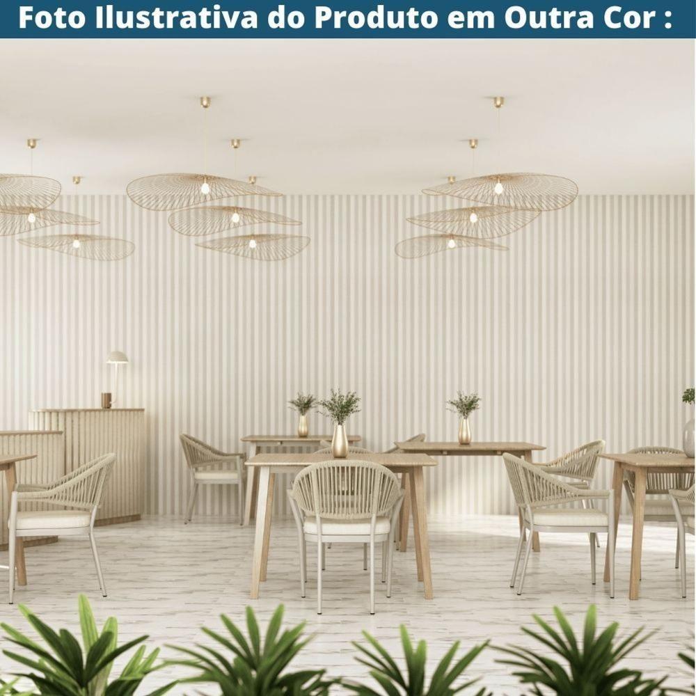 Kit 4 Cadeiras Empilhável Amalfi Caraíva Fratini Alumínio Encosto Trama Corda Náutica Almofada Grafite - 7