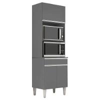 Armário Paneleiro Torre Quente 2 Fornos Andréia Cinza Fosco - Ajl - 1