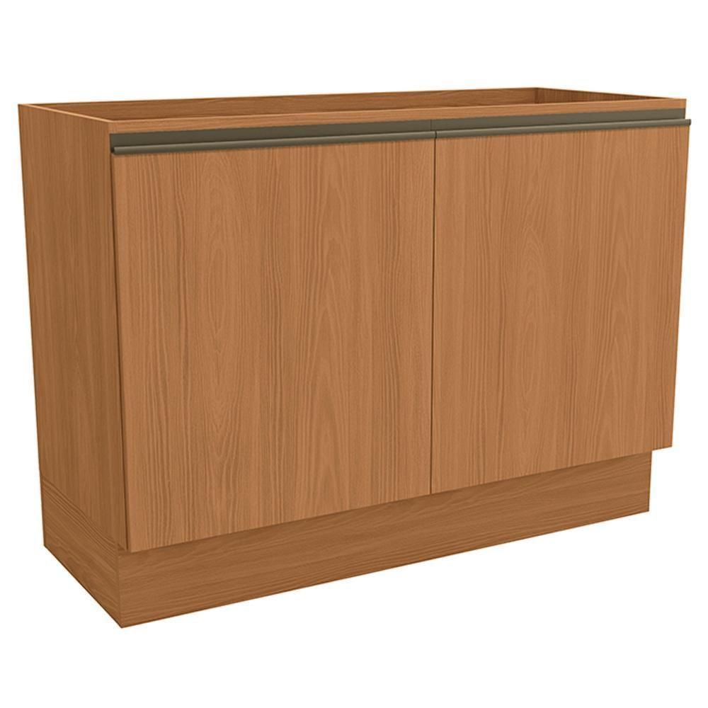 Balcao Pia Sem Tampo 2p 120 Cm Mdp Maxxi G745 Kappesberg Canela - 1