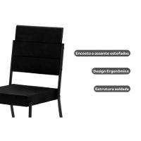 Sala De Jantar 1547 Aço C- Tampo 160x90cm E 6 Cadeiras 1736 Branco-prata Carraro - 6