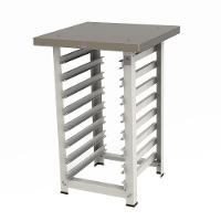 Kit Progás Forno Turbo Elétrico Prp-004 Plus 220V Rosa + Bancada Mes-004 + 4 Assadeiras 220V - 6