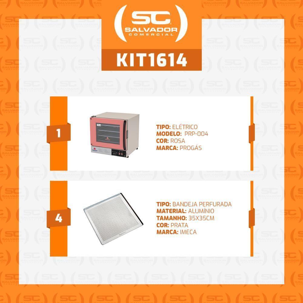Kit Progás Forno Turbo Elétrico Prp-004 Plus 220V Rosa + 4 Assadeiras - 2