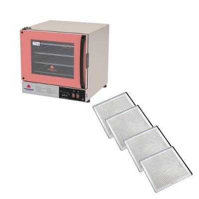 Kit Progás Forno Turbo Elétrico Prp-004 Plus 220V Rosa + 4 Assadeiras
