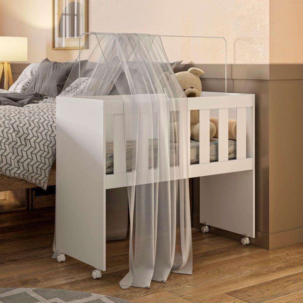 Mini Berço Rubi 5 Em 1 Com Colchão Branco - 2