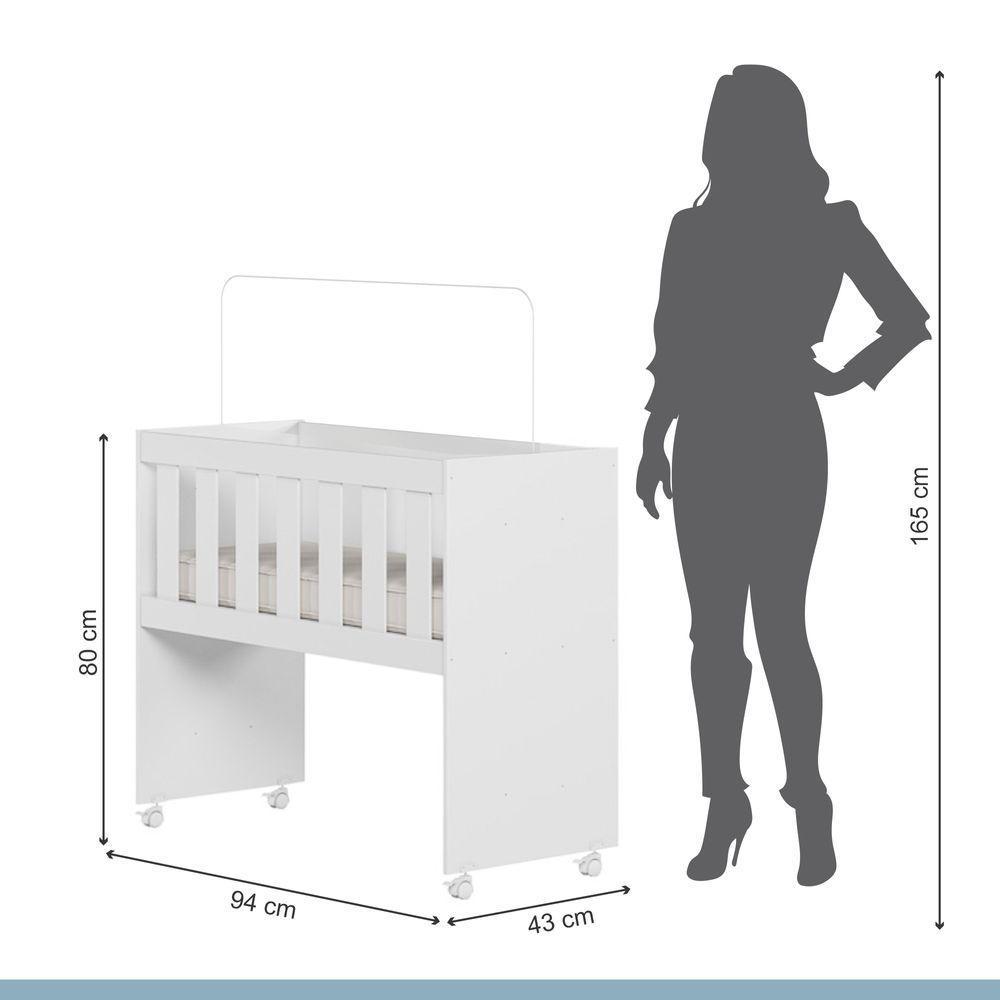 Mini Berço Rubi 5 Em 1 Com Colchão Branco - 3