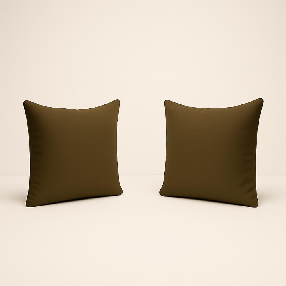 Kit 2 Almofada 42cm Decorativa Suede Fofinha Sofá E Cadeira Marrom - 1