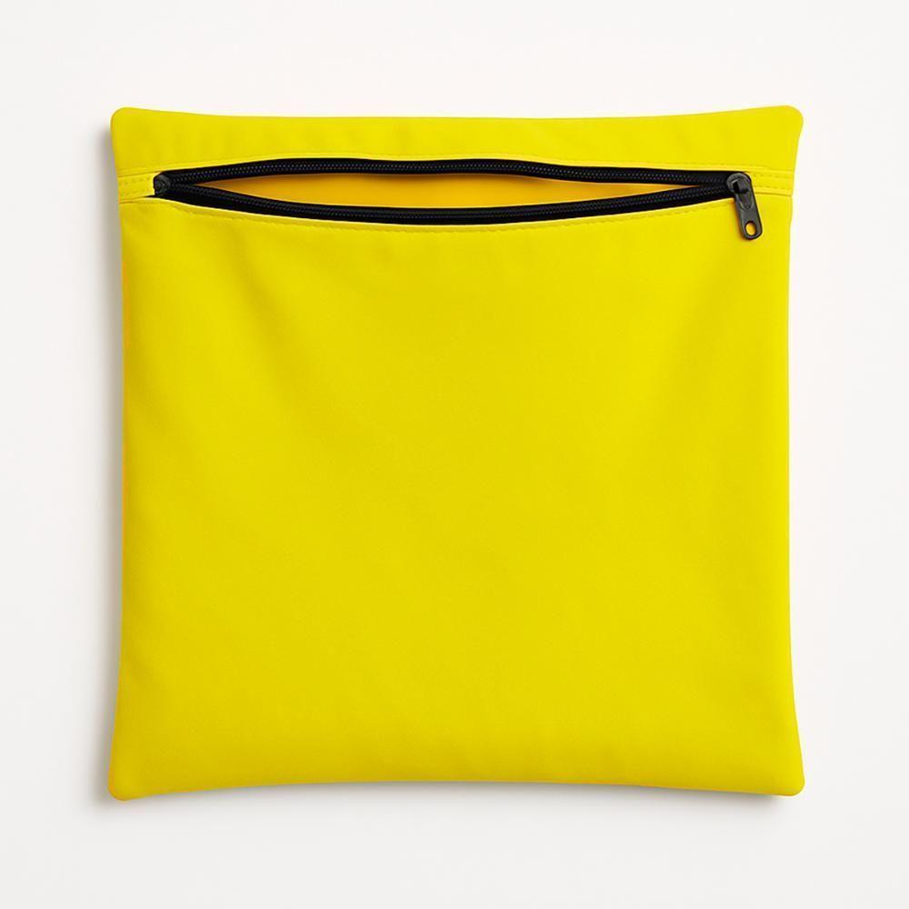 Capa De Almofada 42cm Decorativa Suede Para Sofá E Cadeira Amarelo - 1