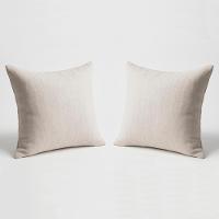 Kit 2 Almofada 42cm Decorativa Suede Fofinha Sofá E Cadeira Bege - 1