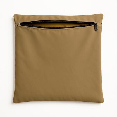 Capa De Almofada 42cm Decorativa Suede Para Sofá E Cadeira Capuccino