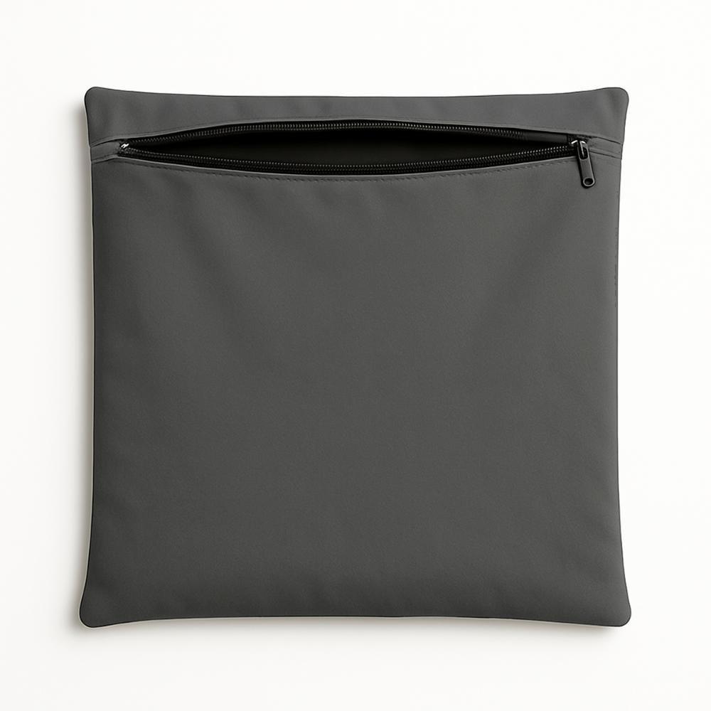 Capa De Almofada 42cm Decorativa Suede Para Sofá E Cadeira Cinza - 1