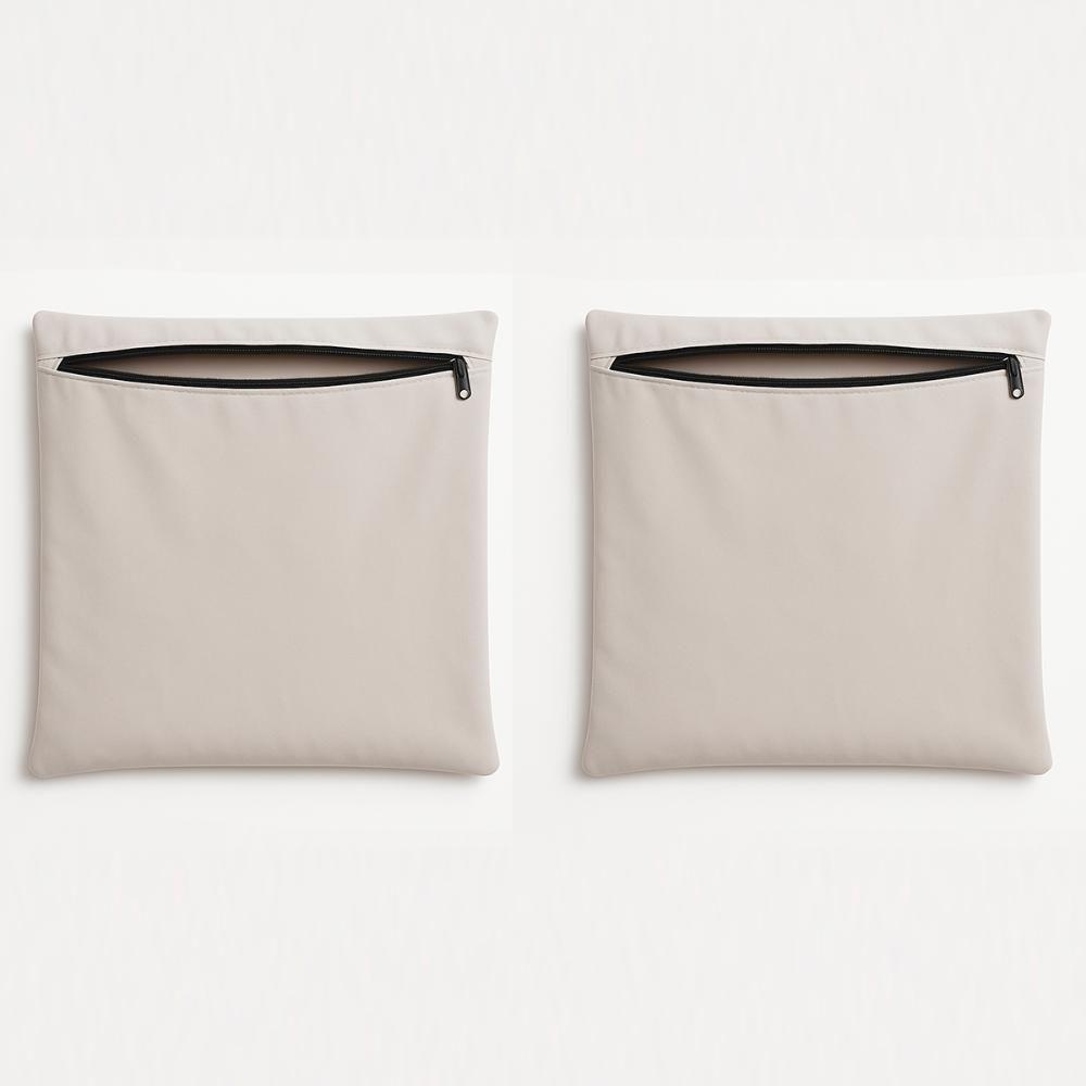 Kit 2 Capas De Almofada Decorativa 42cm Sala Quarto Balaqui Bege - 1