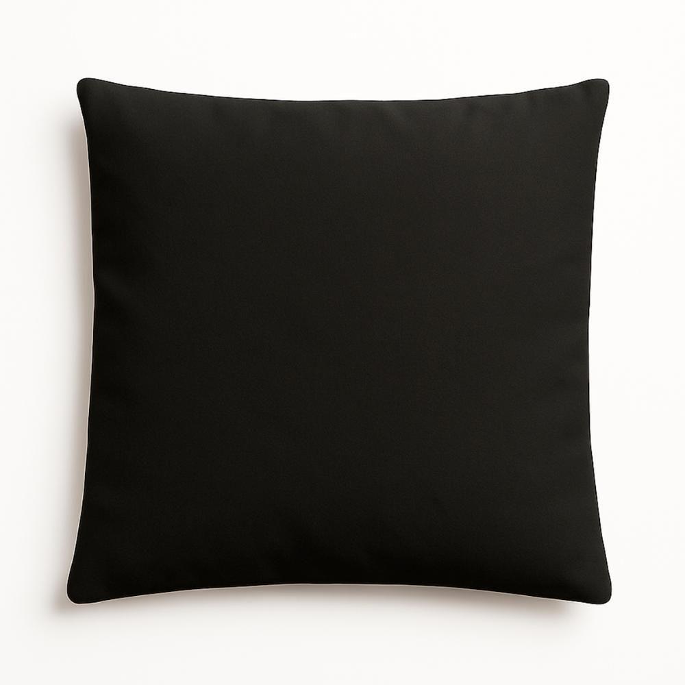 Kit 2 Capa De Almofada 42cm Decorativa Suede Sofá Poltrona Preto - 3