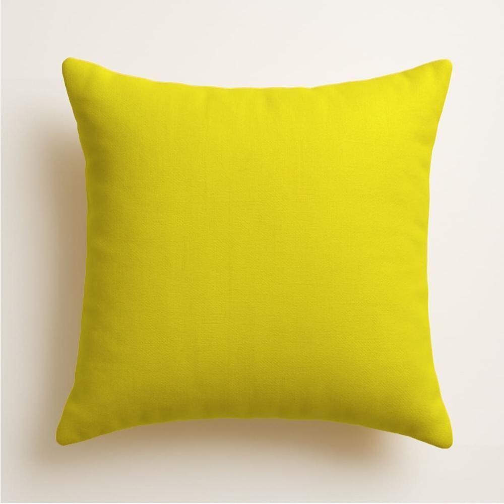 Kit 2 Almofadas Suede Decorativa 42cm Sala Quarto Escritório Amarelo - 3