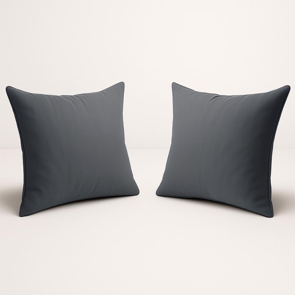 Kit 2 Almofada 42cm Decorativa Suede Fofinha Sofá E Cadeira Cinza - 1