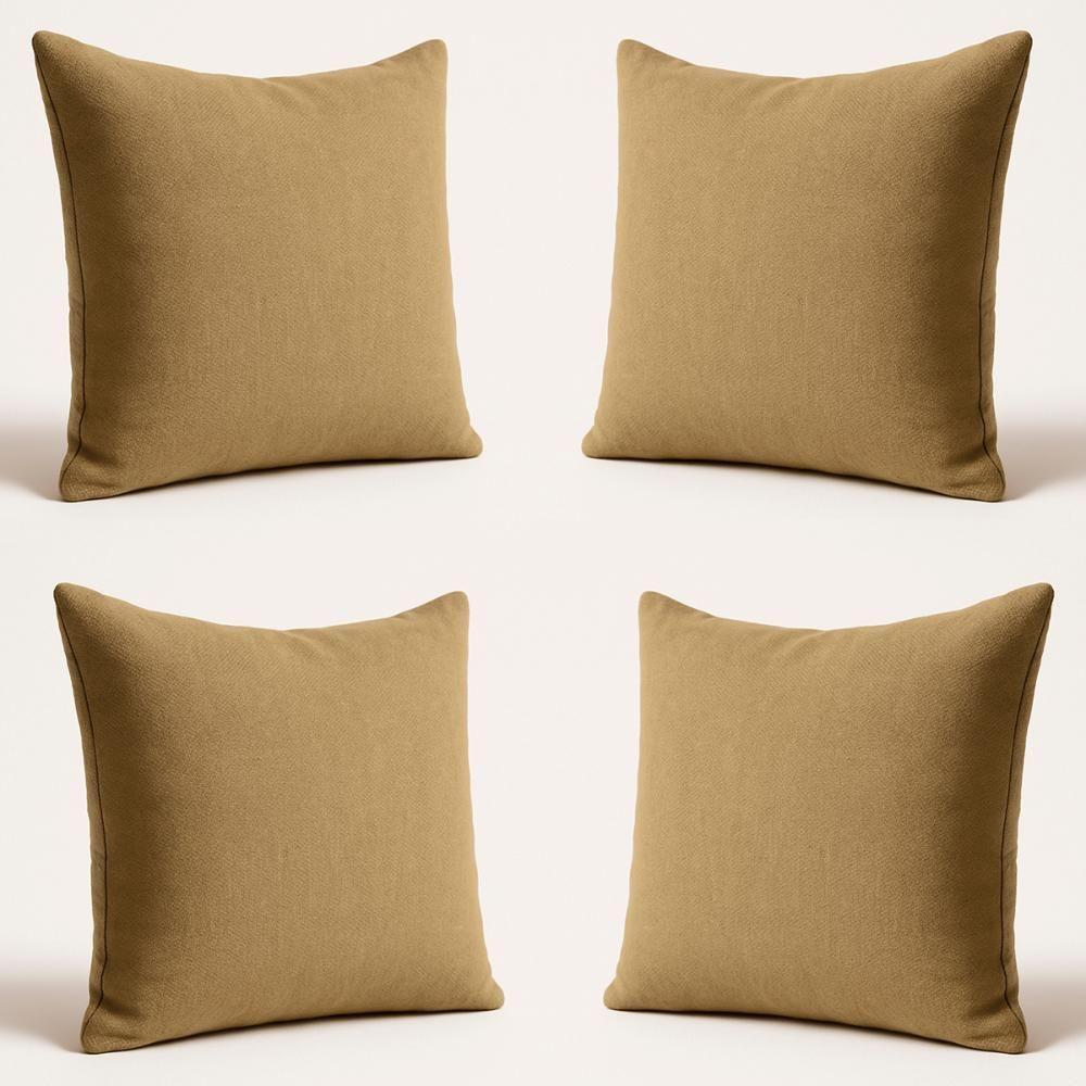 Kit 4 Almofadas Suede Decorativa 42cm Sala Quarto Escritório Capuccino - 1