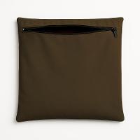 Capa De Almofada 42cm Decorativa Suede Para Sofá E Cadeira Marrom - 1