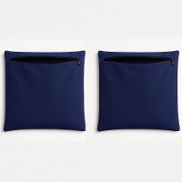 Kit 2 Capas De Almofadas 42cm Suede Sala Ou Quarto Balaqui Azul Marinho - 1