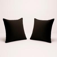 Kit 2 Almofadas Suede Decorativa 42cm Sala Quarto Escritório Preto - 1