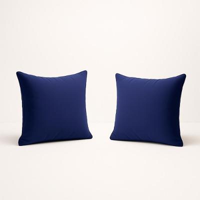 Kit 2 Almofadas Suede Decorativa 42cm Sala Quarto Escritório Azul Marinho