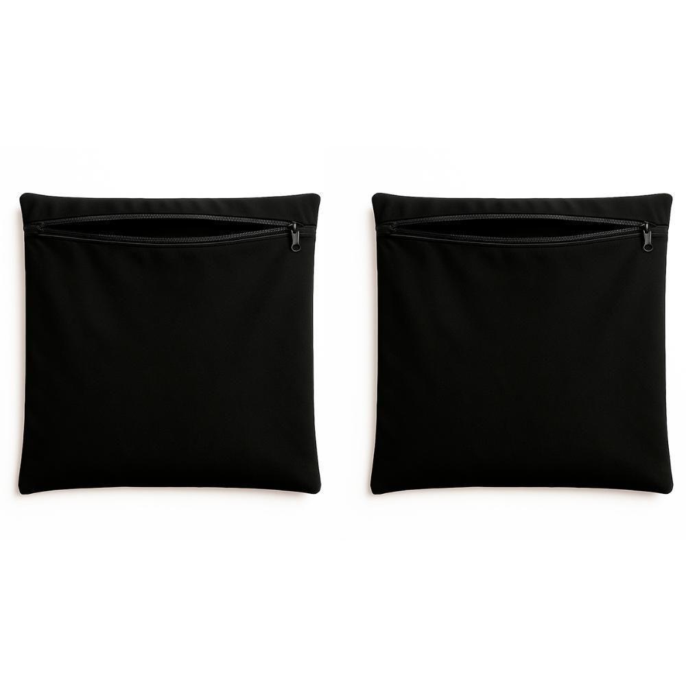 Kit 2 Capas De Almofada Decorativa 42cm Sala Quarto Balaqui Preto - 1